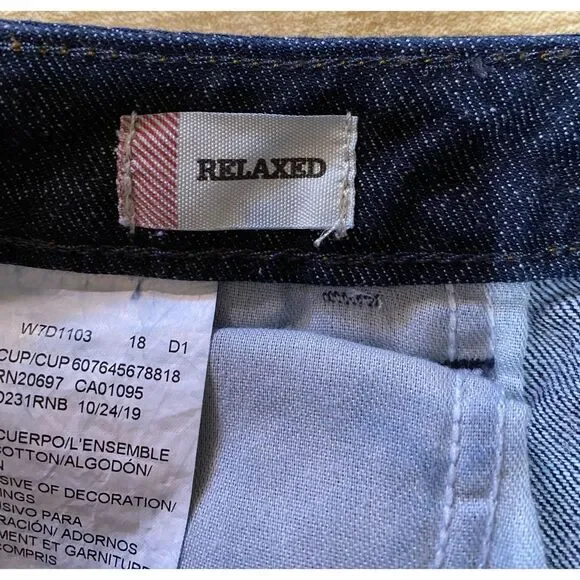 Dickies Crafted For Women Relaxed Jeans 10R Dark Wash - Picture 4 of 7